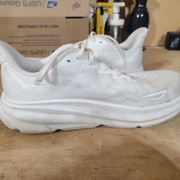 Hoka One One White Athletic Shoes - Picture 6 of 9